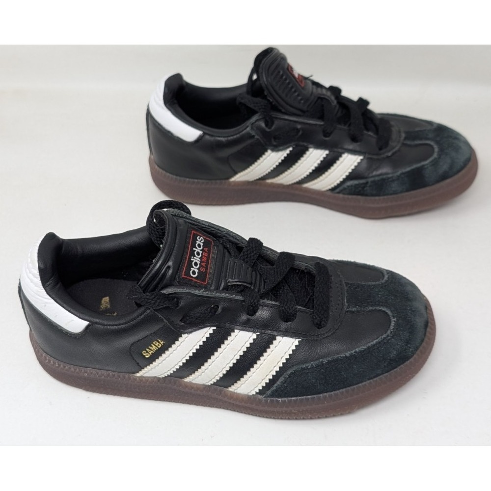 Adidas Samba J Shoes Kids Size 12K Black White Gum Soccer Sneakers IF1945
